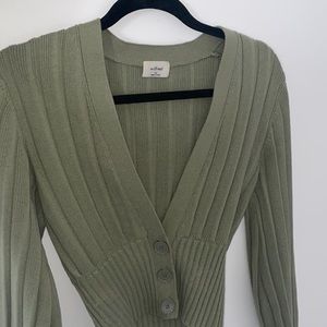 Wilfred plunge knit cardigan